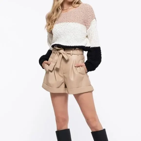 Slouchy Colorblock Sweater Size Medium - Picture 5 of 7